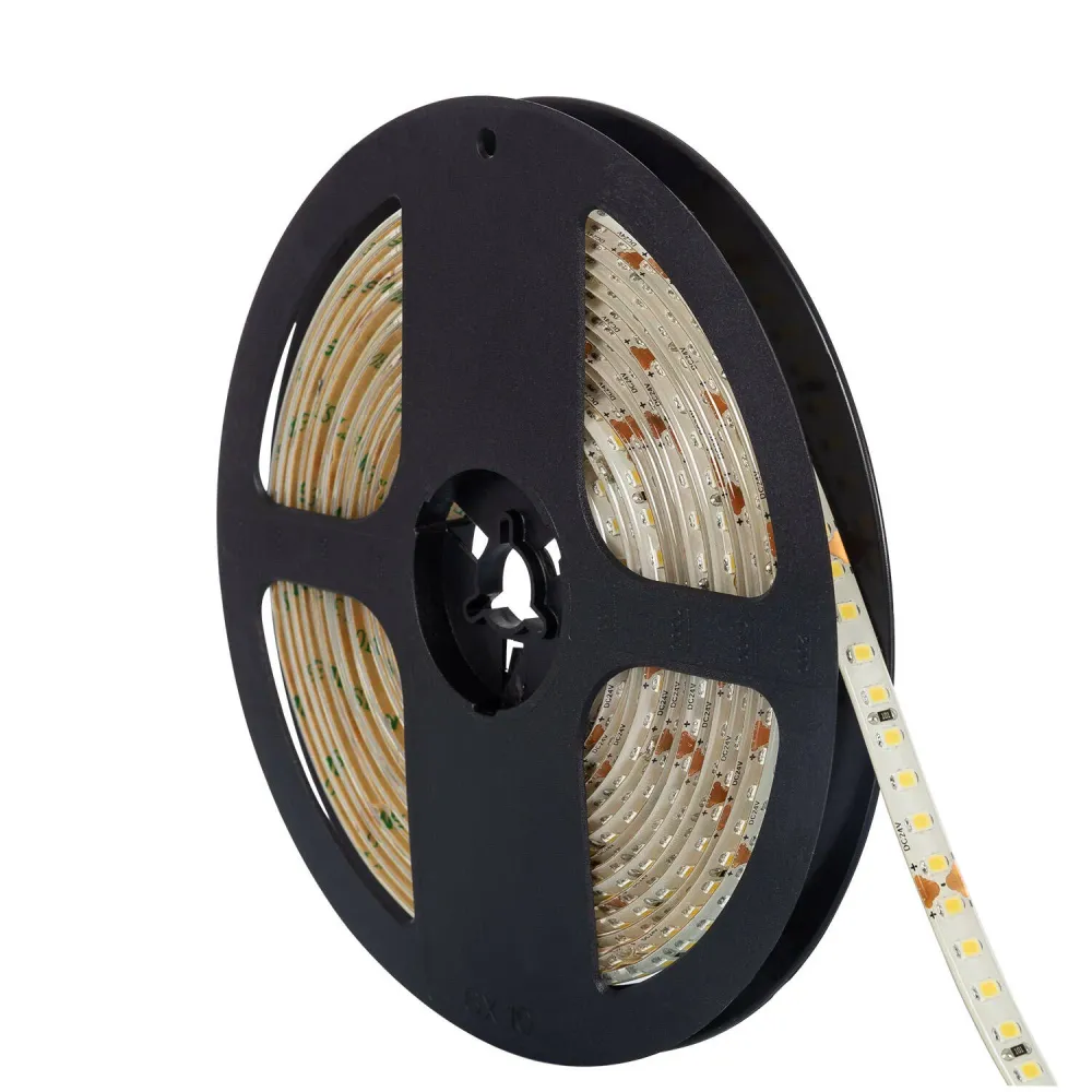 Ruban 24V DC LED 160LED/m, 5m, IP65, haute luminosité, largeur 8mm, découpable 5cm. pour ambiance cosy