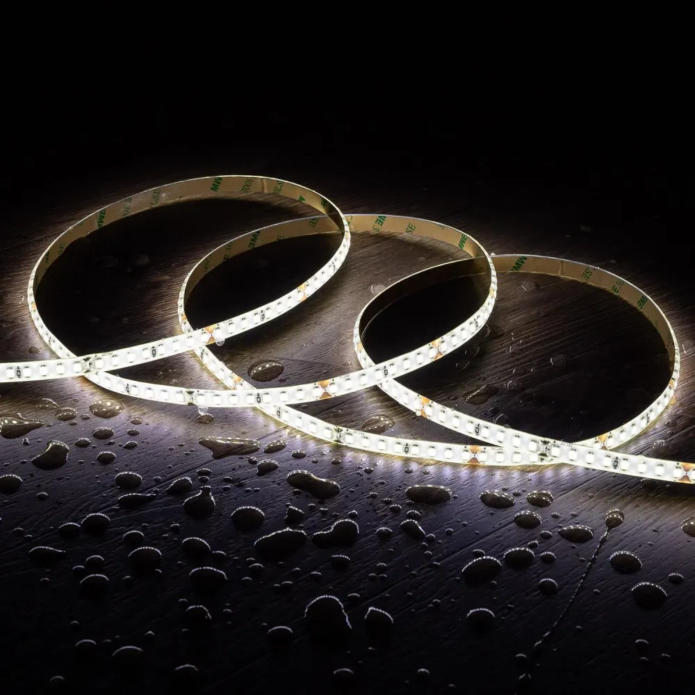 Ruban 24V DC LED 160LED/m, 5m, IP65, haute luminosité, largeur 8mm, découpable 5cm. pour ambiance cosy