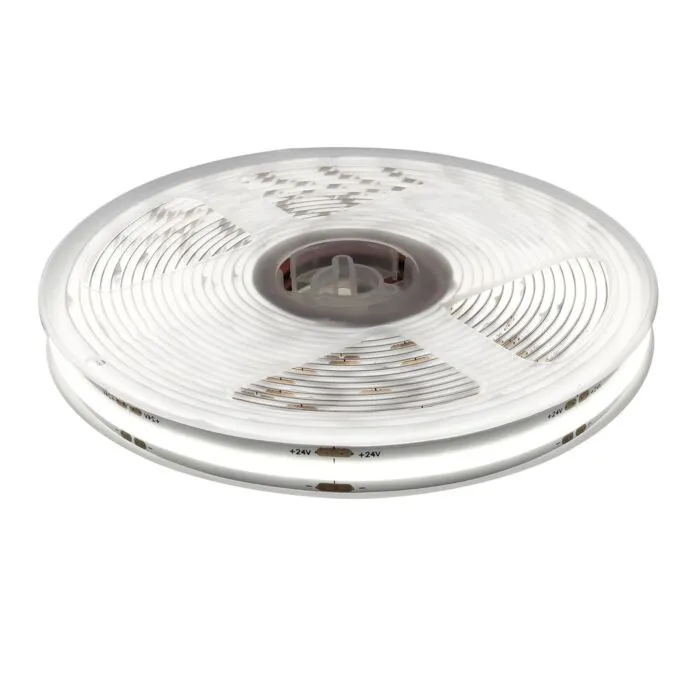 Ruban LED 24V blanc lumière du jour, 5 mètres, 6000K IP20 2400 COB LEDS en multicolore
