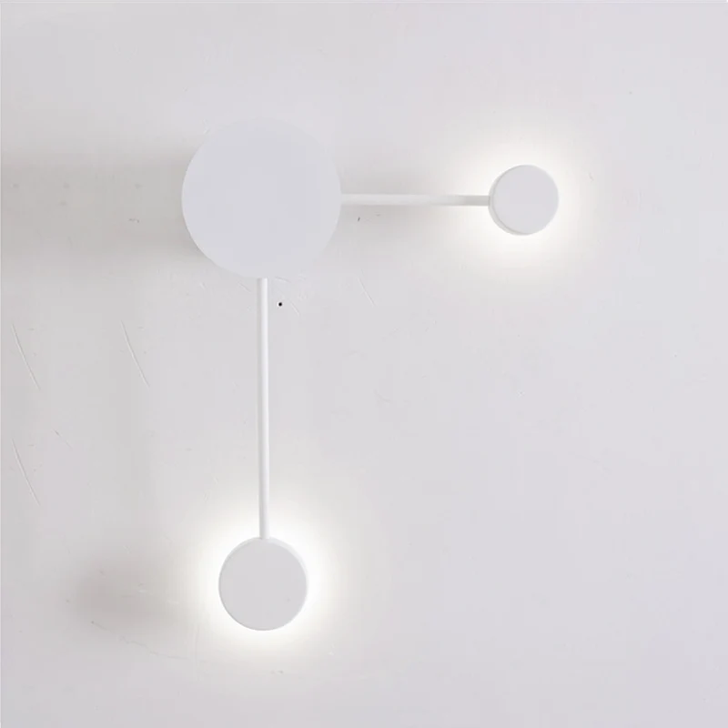 Schwarz/weiße Sputnik-Wandleuchte, tendance LED-Wandleuchte aus Acryl mit 2/3/6 Lichtern warmem/weißem Licht
