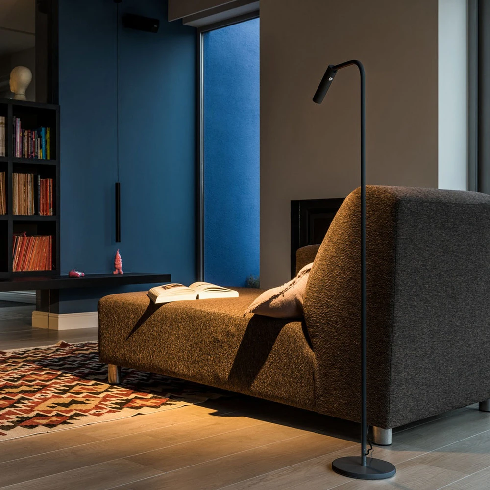 SLV Karpo lampadaire LED, avec variateur, noir pour décoration de Noël