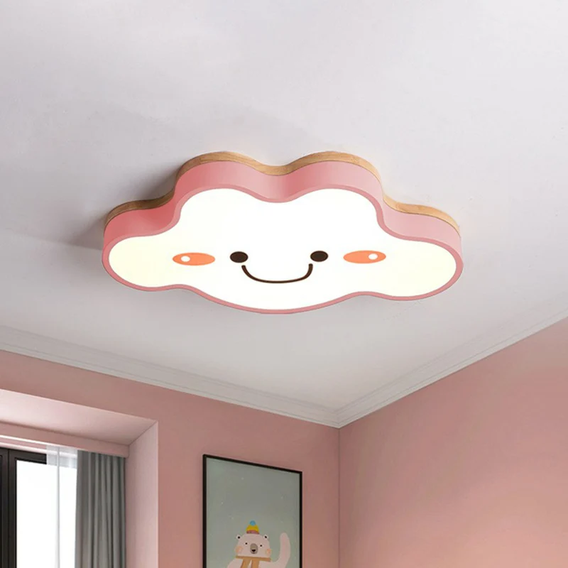 Smiling Cloud Schlafzimmer-Deckenleuchte, mattiertes Acryl, LED-Unterputzleuchte für Kinder avec effet scintillant