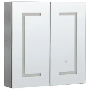 Spiegelkast met LED-verlichting zwart MAZARREDO