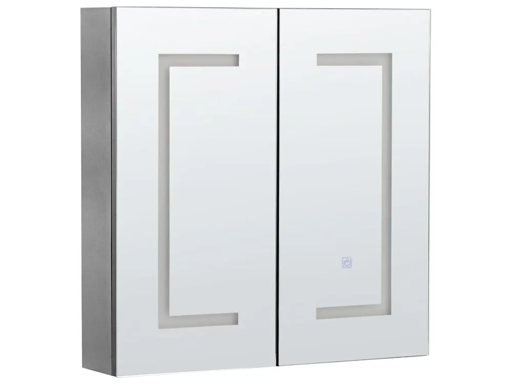 Spiegelkast met LED-verlichting zwart MAZARREDO