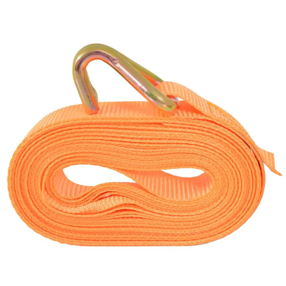 Bâche renforcée Sangle d’arrimage à cliquet 4 pcs 0,4 tonne 6 m x 25 mm Orange