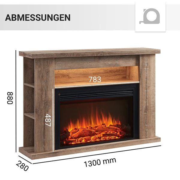 Cheminée électrique BALDERIA Ruby 2000 W aspect bois évident EF376A-MT376E-RLO commander à bas prix