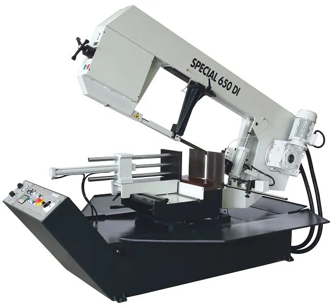 Machine à scie à ruban pour métaux ELMAG MACC exemple SPECIAL 650 DI avec rapidementsse de coupe en continu 23-95 m/min 78...
