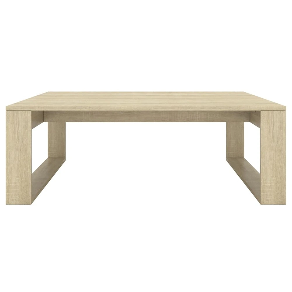 Table basse chêne sonoma 100x100x35 cm bois d'ingénierie