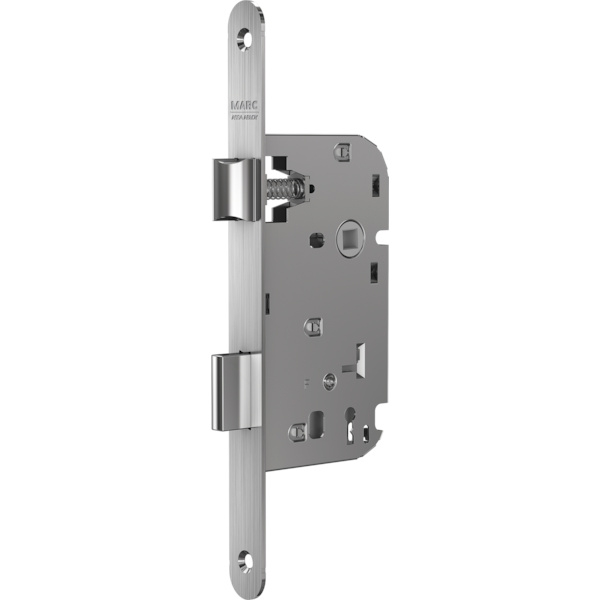 Patte de fixation Serrure à larder pour menuiserie bois série 719 étroite - axe 40 mm - majeur L - blanc - MARC