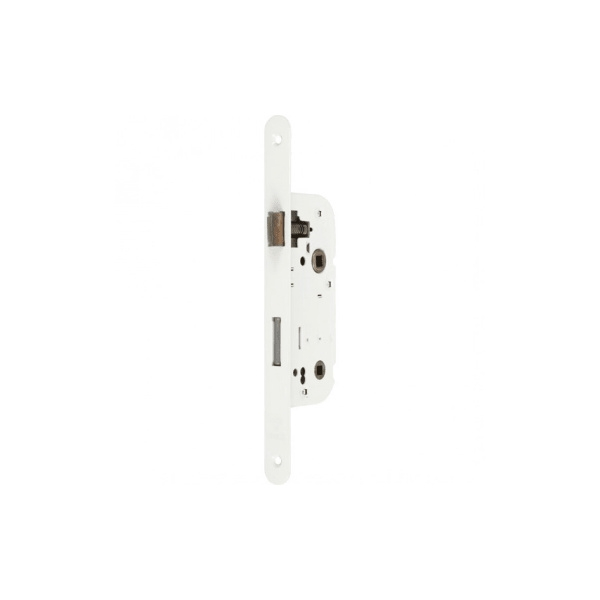 Patte de fixation Serrure à larder pour menuiserie bois série 719 étroite - axe 40 mm - majeur L - blanc - MARC