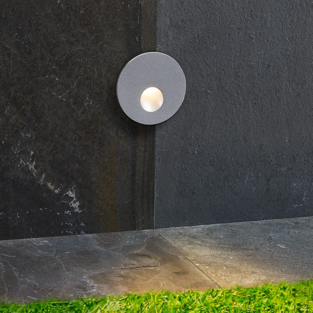 Abat-jour conique Arcchio Lampe encastrable LED Vexi, Ø 7,5 cm, argent, aluminium, CCT