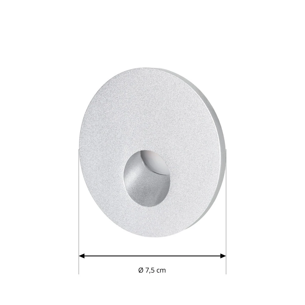 Abat-jour conique Arcchio Lampe encastrable LED Vexi, Ø 7,5 cm, argent, aluminium, CCT