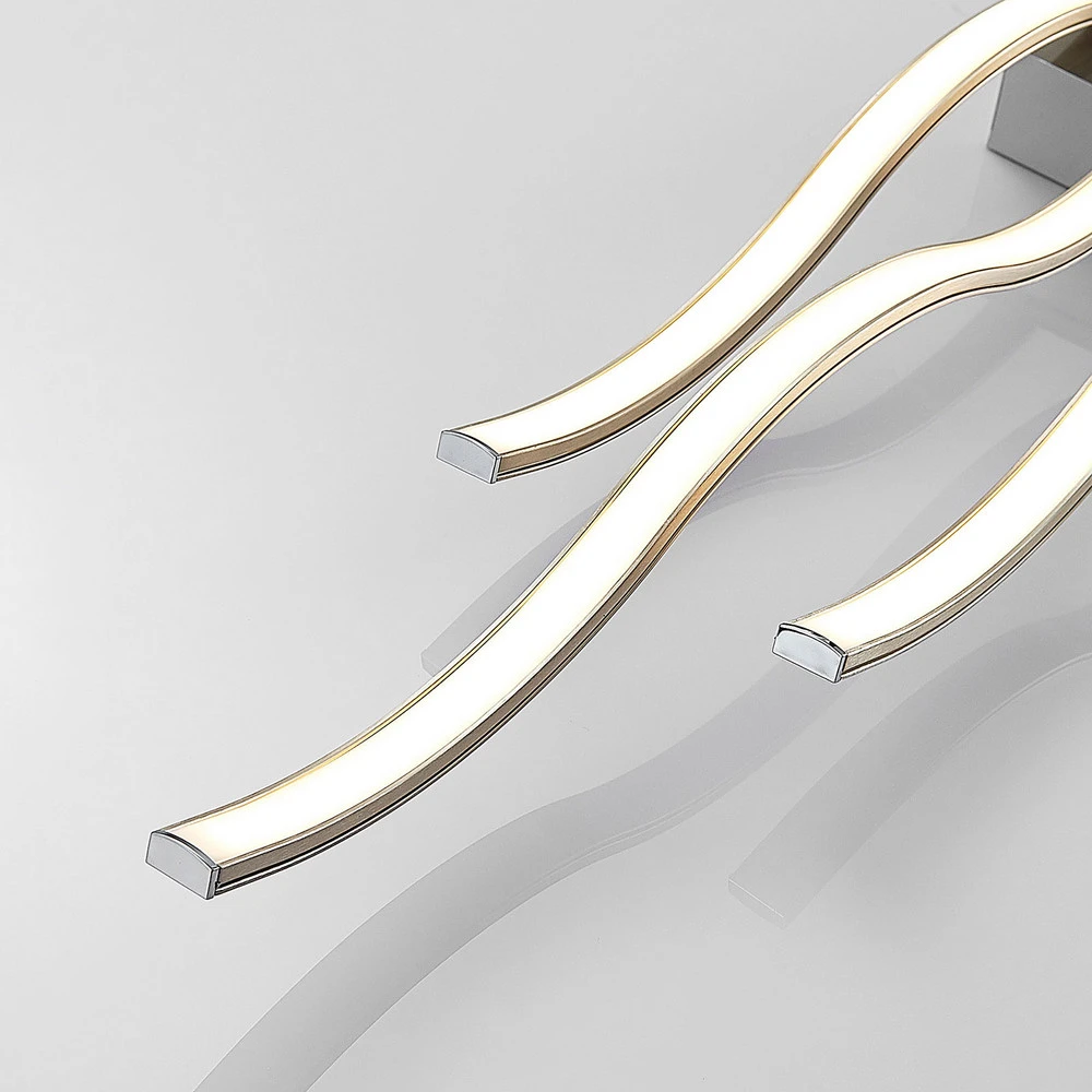 Lindby plafonnier LED Safia, 99cm, à 3 lampes, aluminium (Certifié CE)