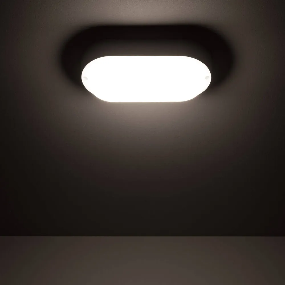 Luminaire extérieur ovale 15W LED, 85x173 mm, blanc, indice IP65 pour décoration intérieure