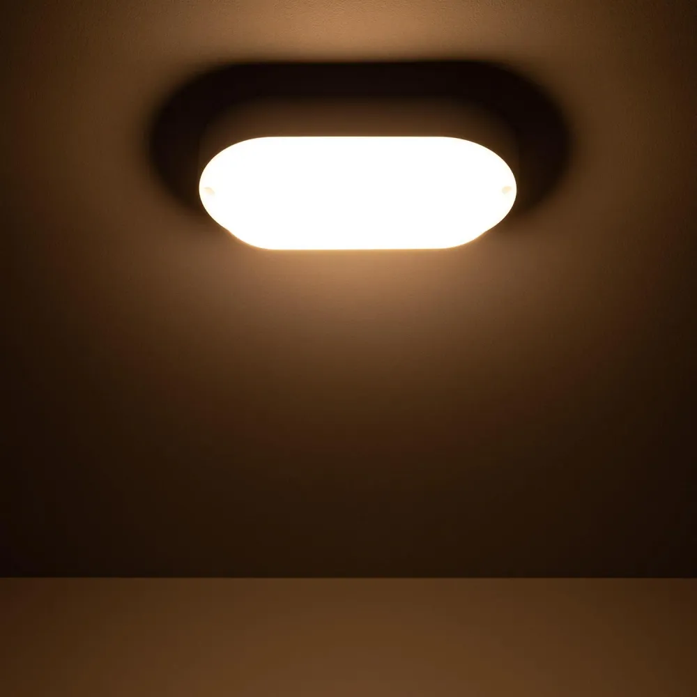 Luminaire extérieur ovale 15W LED, 85x173 mm, blanc, indice IP65 pour décoration intérieure