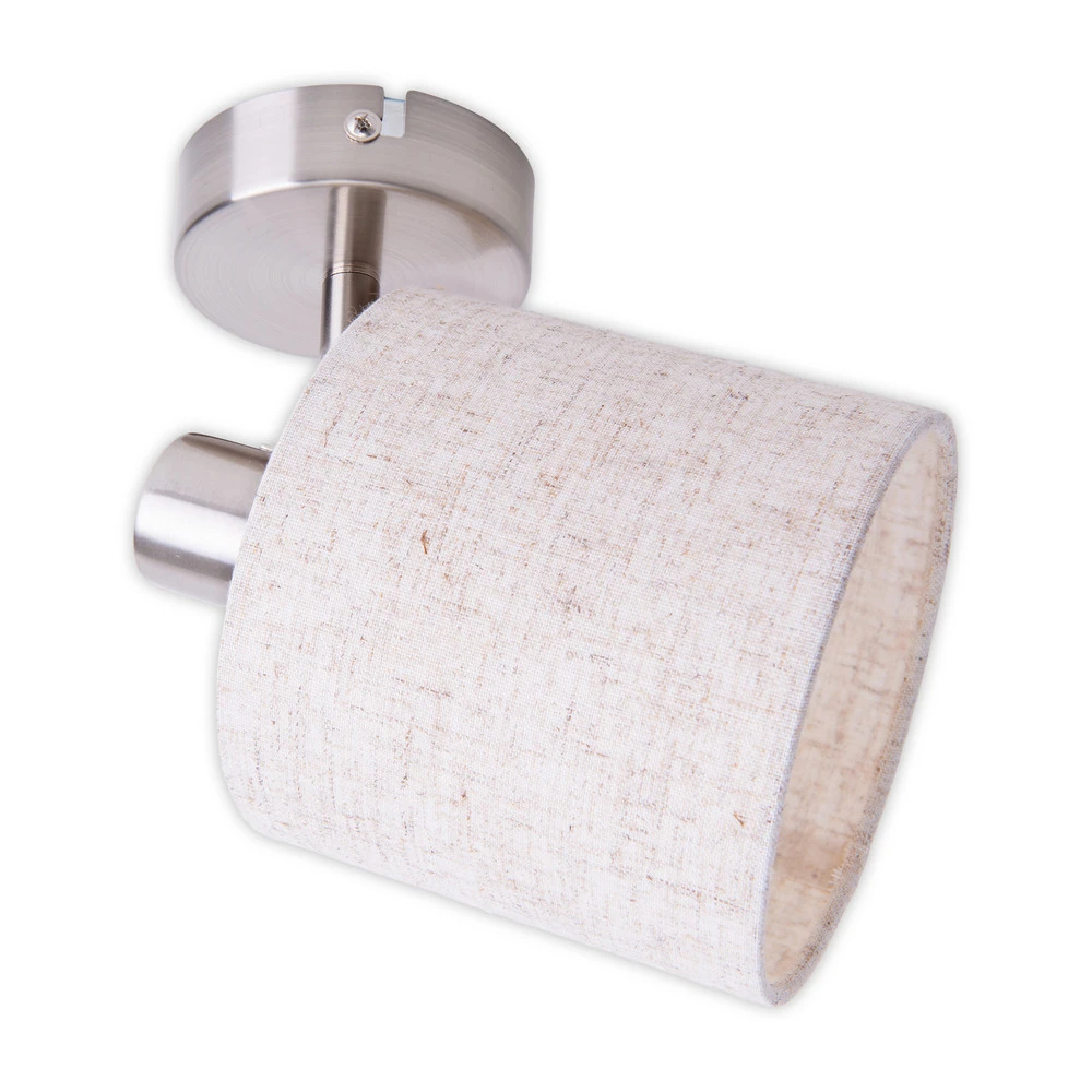 Plafonnier Maron, à une lampe, tissu, sable