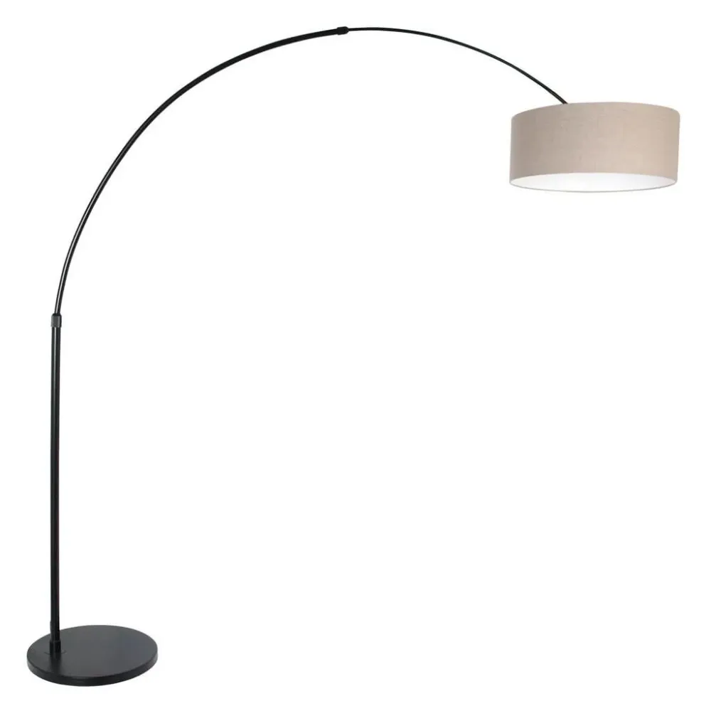 Socle en céramique Lampe Sol Élégante Noir-Gris | Arla
