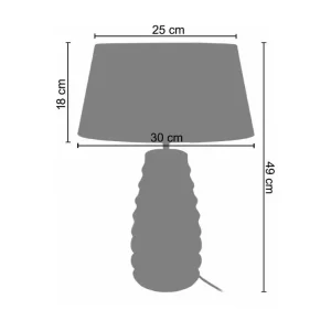 SYMPHONIE - Lampe de chevet conique verre voir à travers et blanc