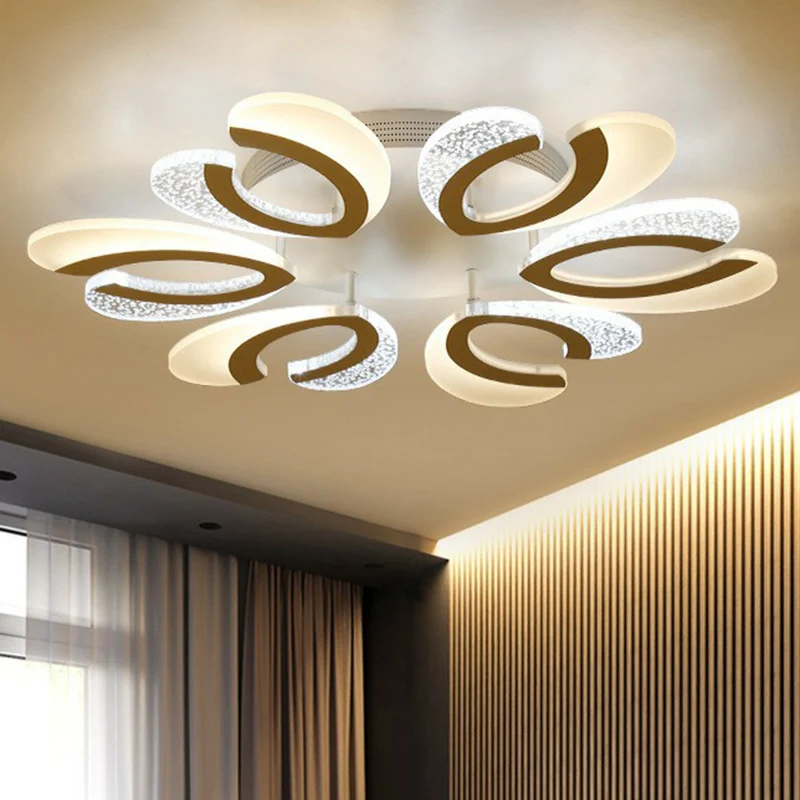 V-förmige, halbbündige, tendance Acryl-Deckenleuchte Weiß für das Wohnzimmer