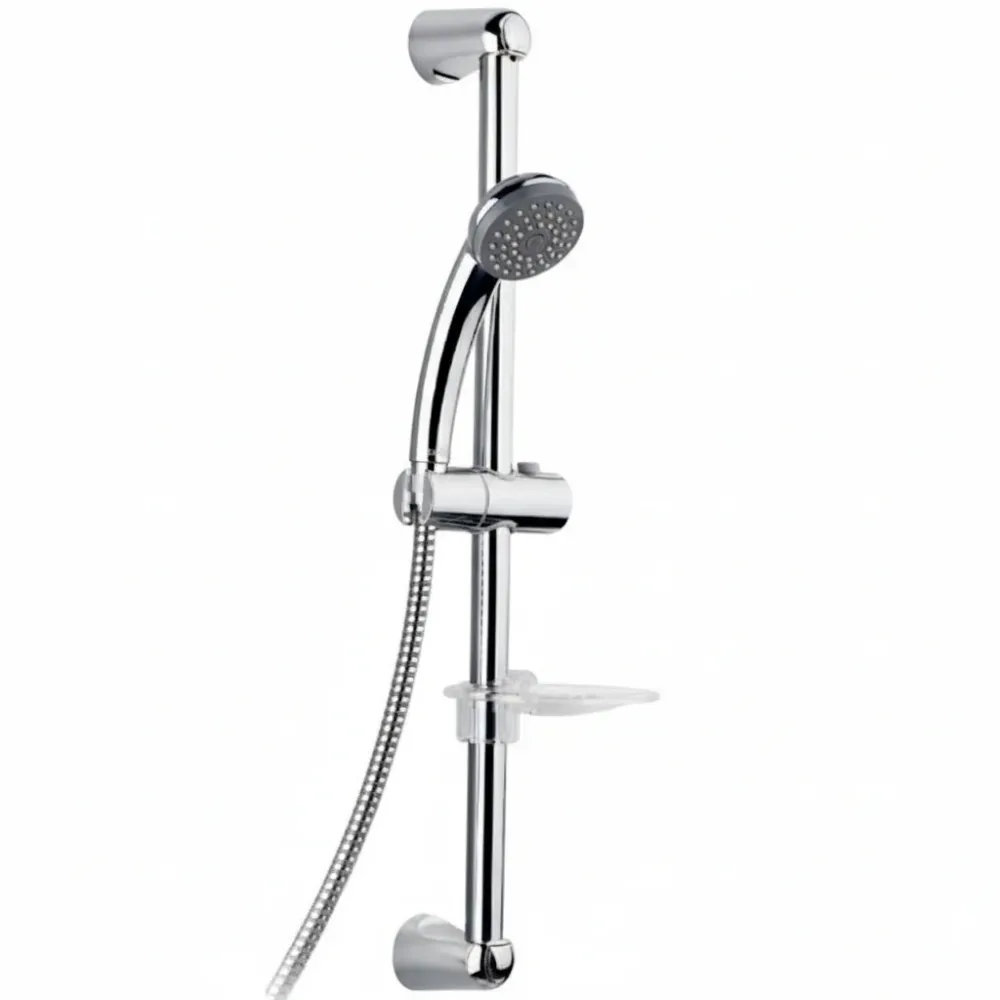 Résistant à la Corrosion Barre de Douche avec Élastique et Douchette SOPAL 1018A04 Chromé - Tube Laiton Ø22