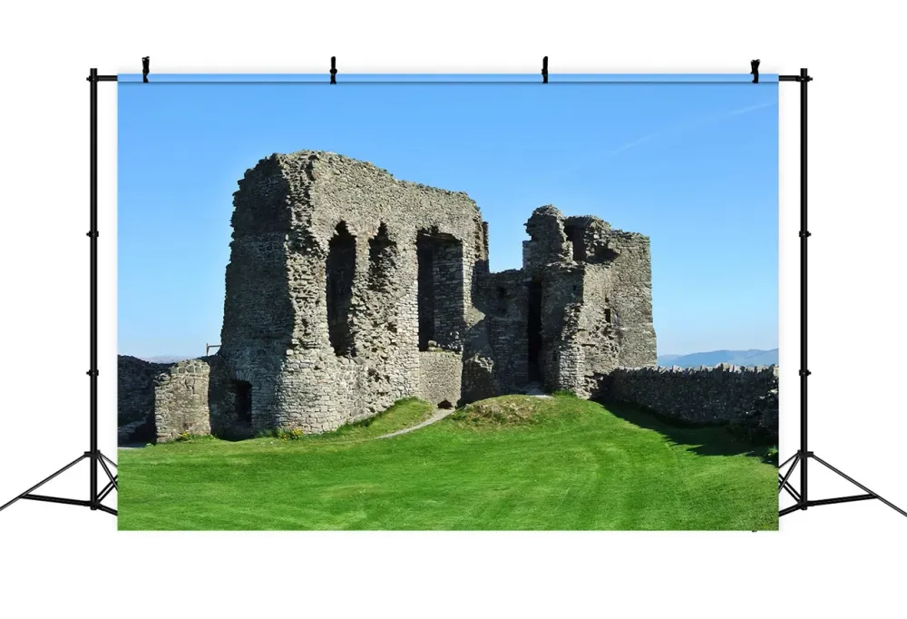 Manchon de liaison Toile de fond Architecture Ruines de Château Démodé Ciel BRP12-643
