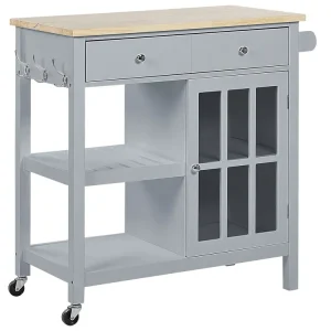 Kitchen Storage Trolley Grey GENOA