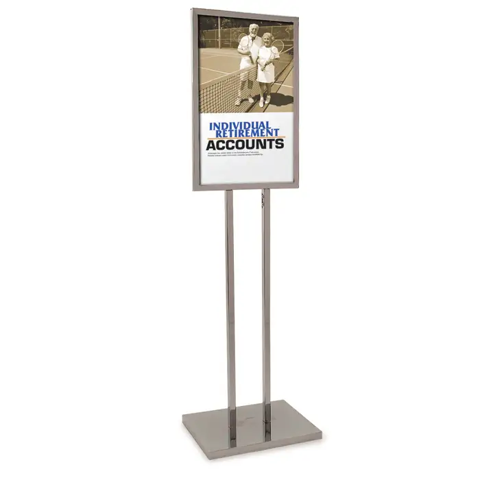 22" X 28" Bulletin Sign Holder W/ Extra-heavy Raised Base - Chromé Econoco BH29