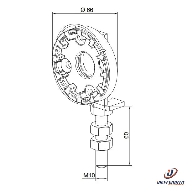 Détecteur de fumée Supporto Compatto Regolabile Vite M10 Nice 625.10011 Automazione Automatismi