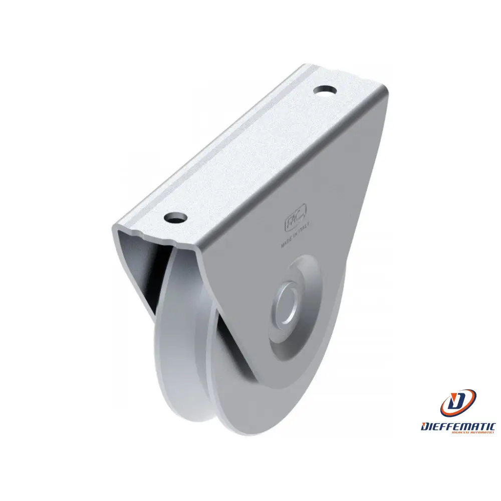 Ruota Inox D.75 V Con Supporto Esterno Fac 1101 Va1107.075.I Automazione Nuovo