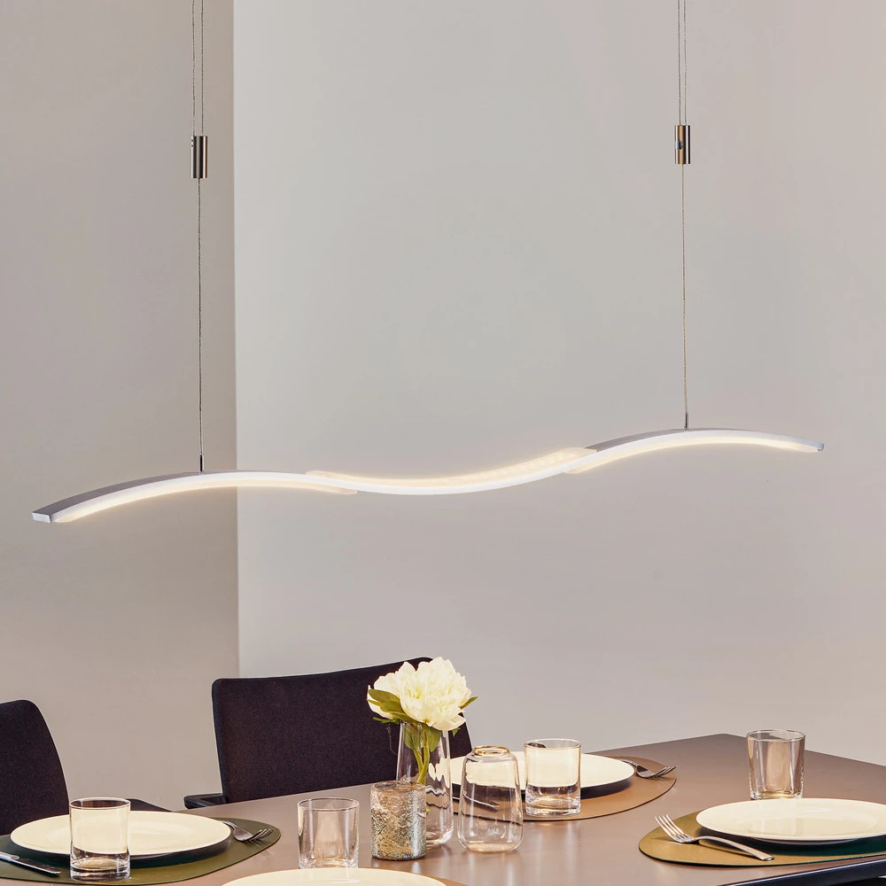 BANKAMP Wave II suspension LED réglable en hauteur avec diffuseur opale