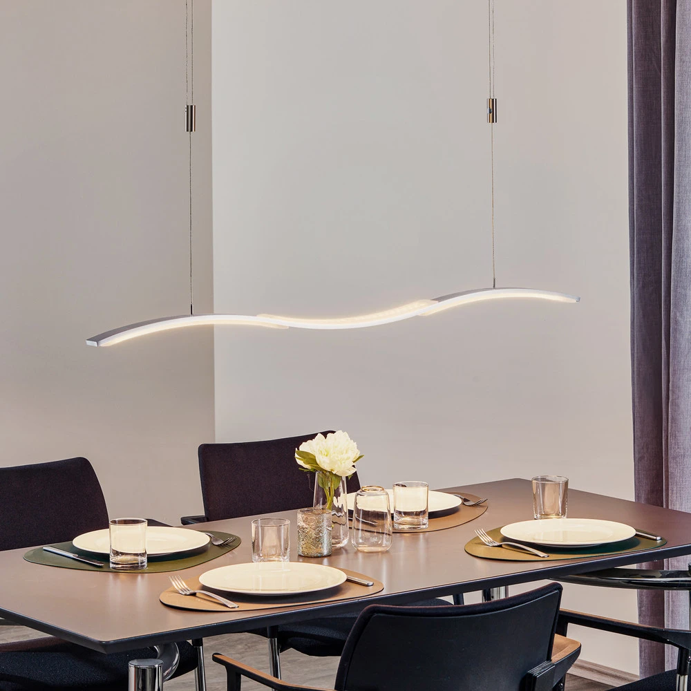 BANKAMP Wave II suspension LED réglable en hauteur avec diffuseur opale