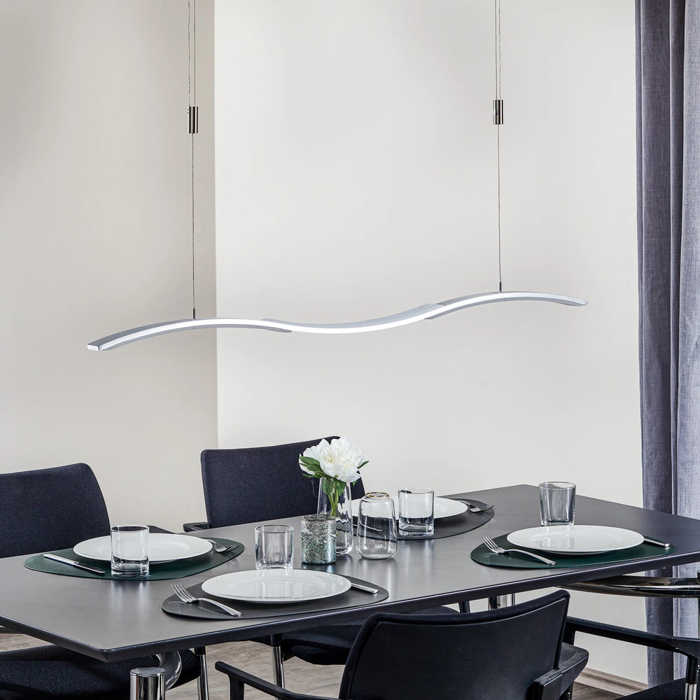 BANKAMP Wave II suspension LED réglable en hauteur avec diffuseur opale