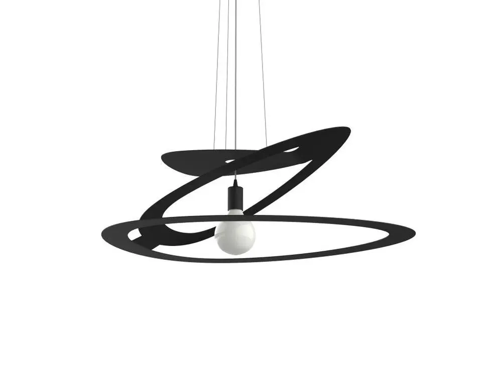 Éclairage LED Haute Luminosité DILATE Suspension, 1X E27, max 42W, métal, noir mat, D.80cm