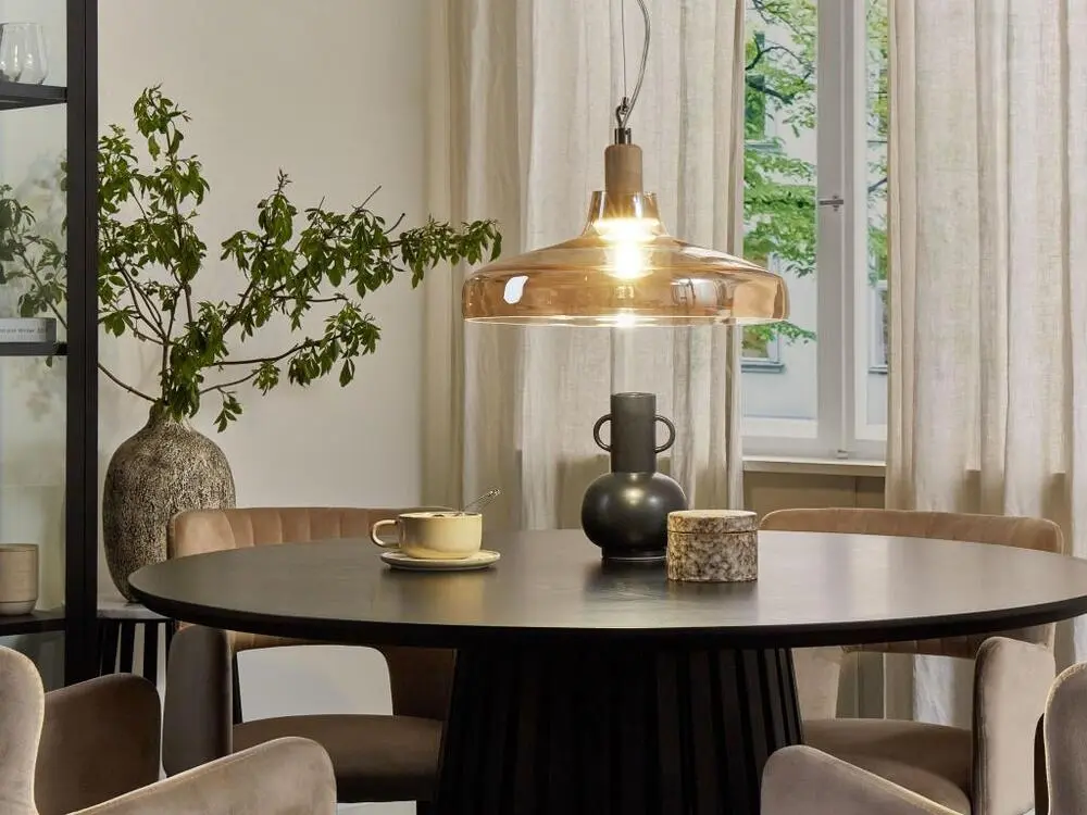 Éclairage LED Haute Luminosité Lampe suspension jaune doré ALIKOS