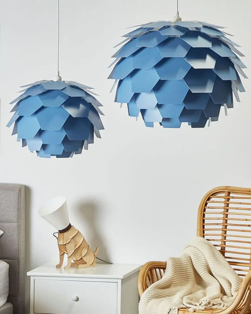 Éclairage LED Haute Luminosité Lampe suspension bleu léger abat-jour SEGRE
