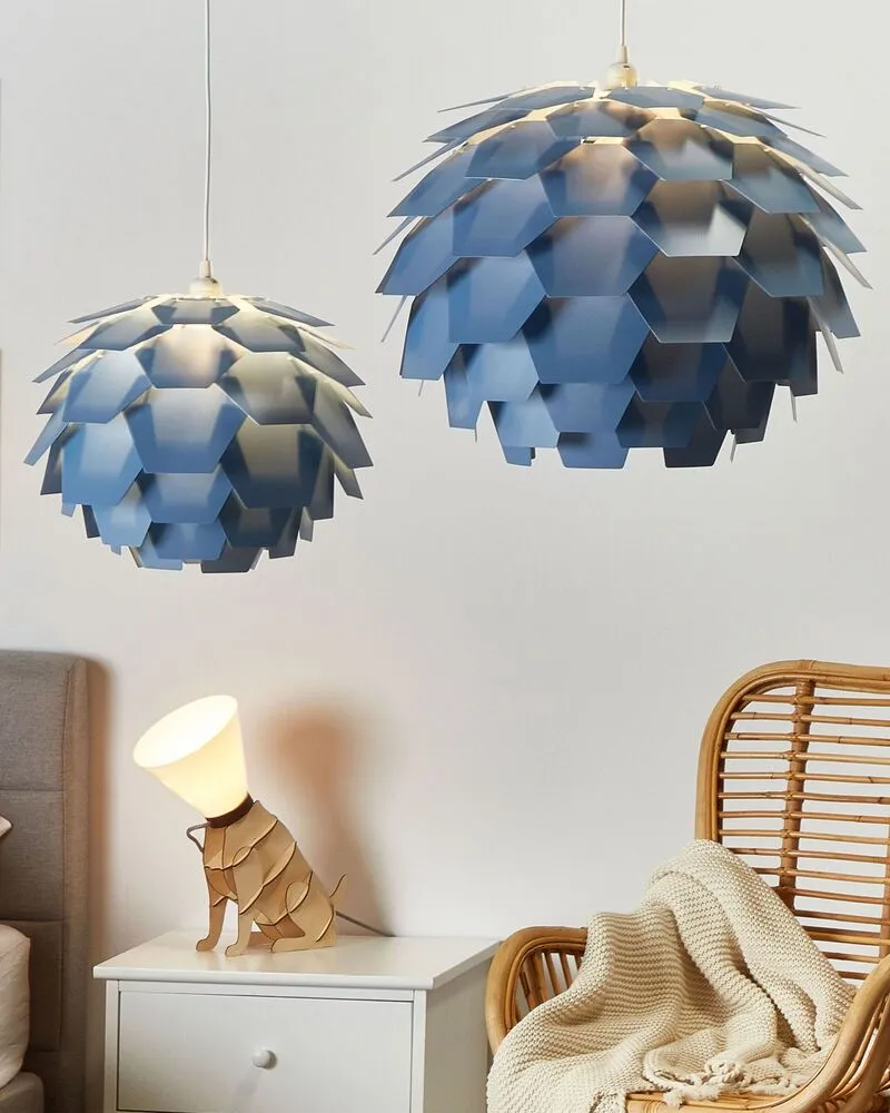 Éclairage LED Haute Luminosité Lampe suspension bleu léger abat-jour SEGRE