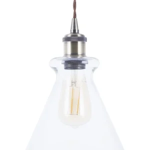 Éclairage LED Haute Luminosité Lampe suspension en laiton et en verre BERGANTES