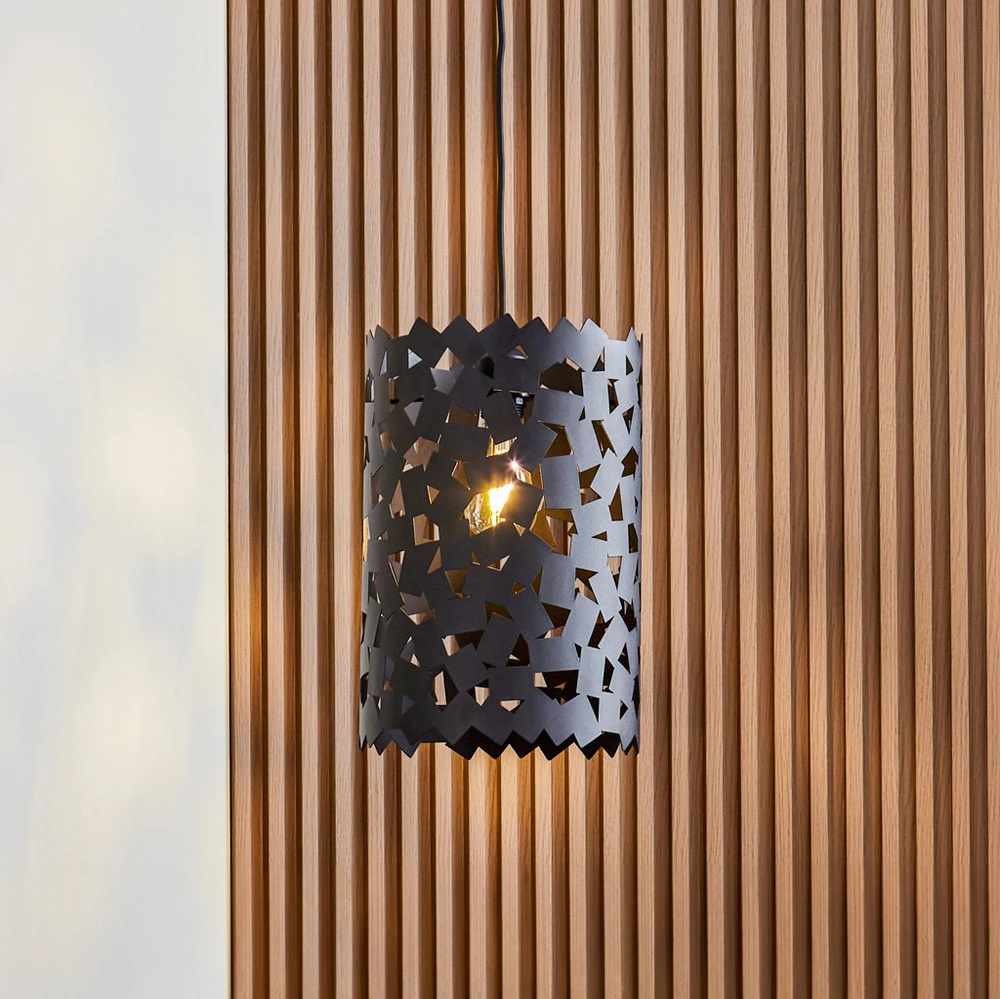 Éclairage LED Haute Luminosité Lucande Suspension Aeloria, noir, Ø 25 cm, fer, E27
