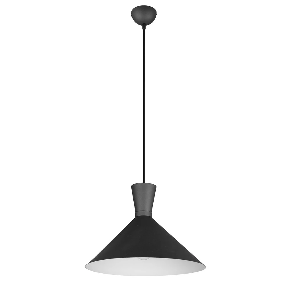 Éclairage LED Haute Luminosité Suspension Enzo, à une lampe, Ø 35 cm, noire
