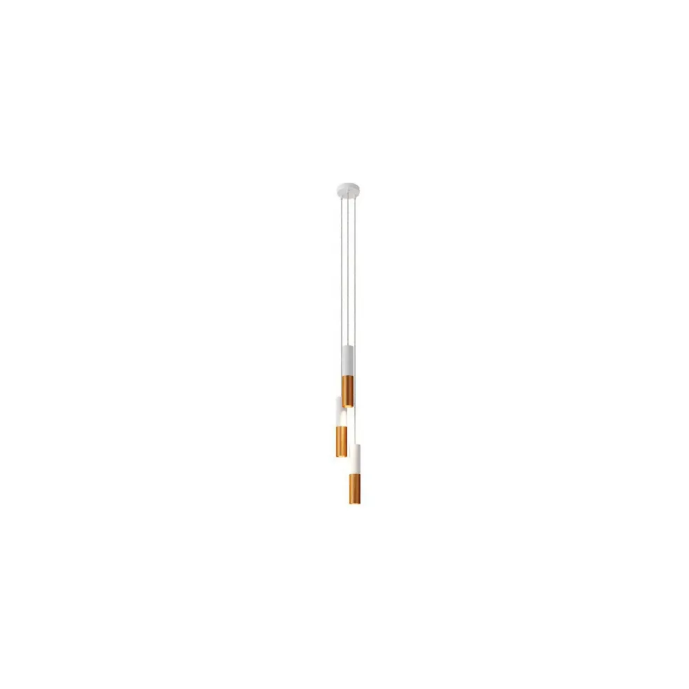 Éclairage LED Haute Luminosité Suspension en métal à trois lampes Creative Cables avec éclairage LED.