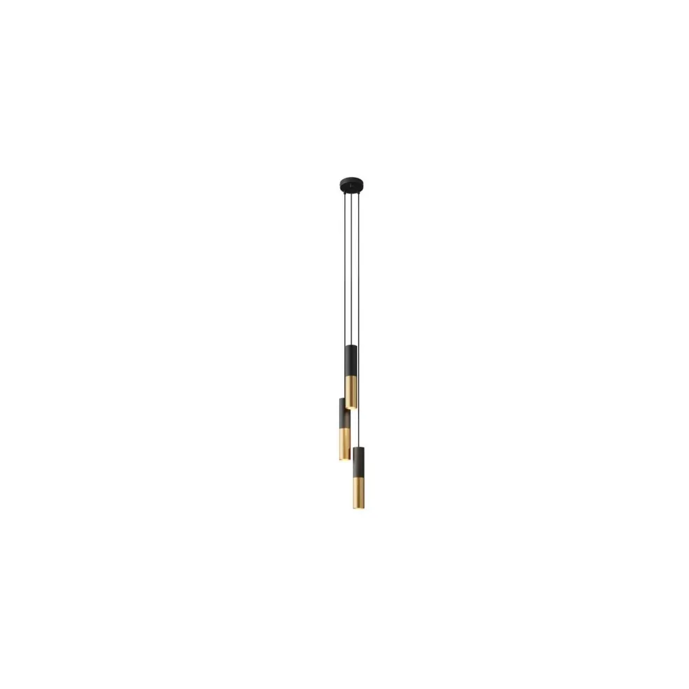 Éclairage LED Haute Luminosité Suspension en métal à trois lampes Creative Cables avec éclairage LED.