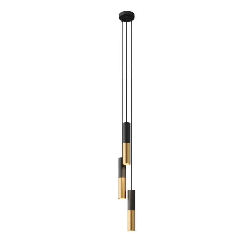 Éclairage LED Haute Luminosité Suspension en métal à trois lampes Creative Cables avec éclairage LED.