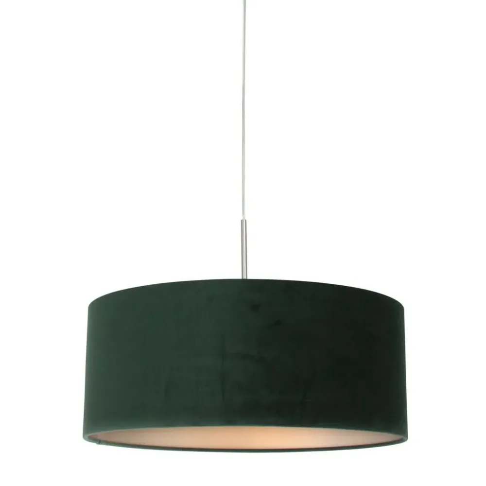 Éclairage LED Haute Luminosité Suspension Velours Vert Contemporain | Sory