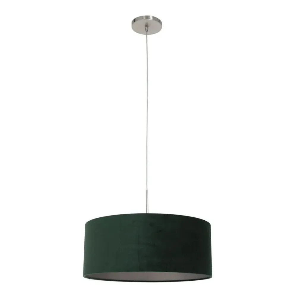 Éclairage LED Haute Luminosité Suspension Velours Vert Contemporain | Sory
