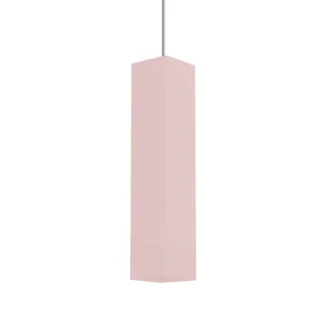 CUBE Suspension, 1X GU10, max 33W, métal, rose, H30cm avec fixation réglable