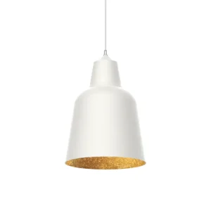 DONG Suspension, 1X E27, max 42W, métal, blanc/feuille d'or, D.40cm avec diffuseur opale