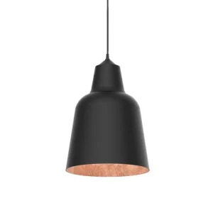 DONG Suspension, 1X E27, max 42W, métal, noir mat/feuille cuivre, D.40cm (Carré 30x30cm)