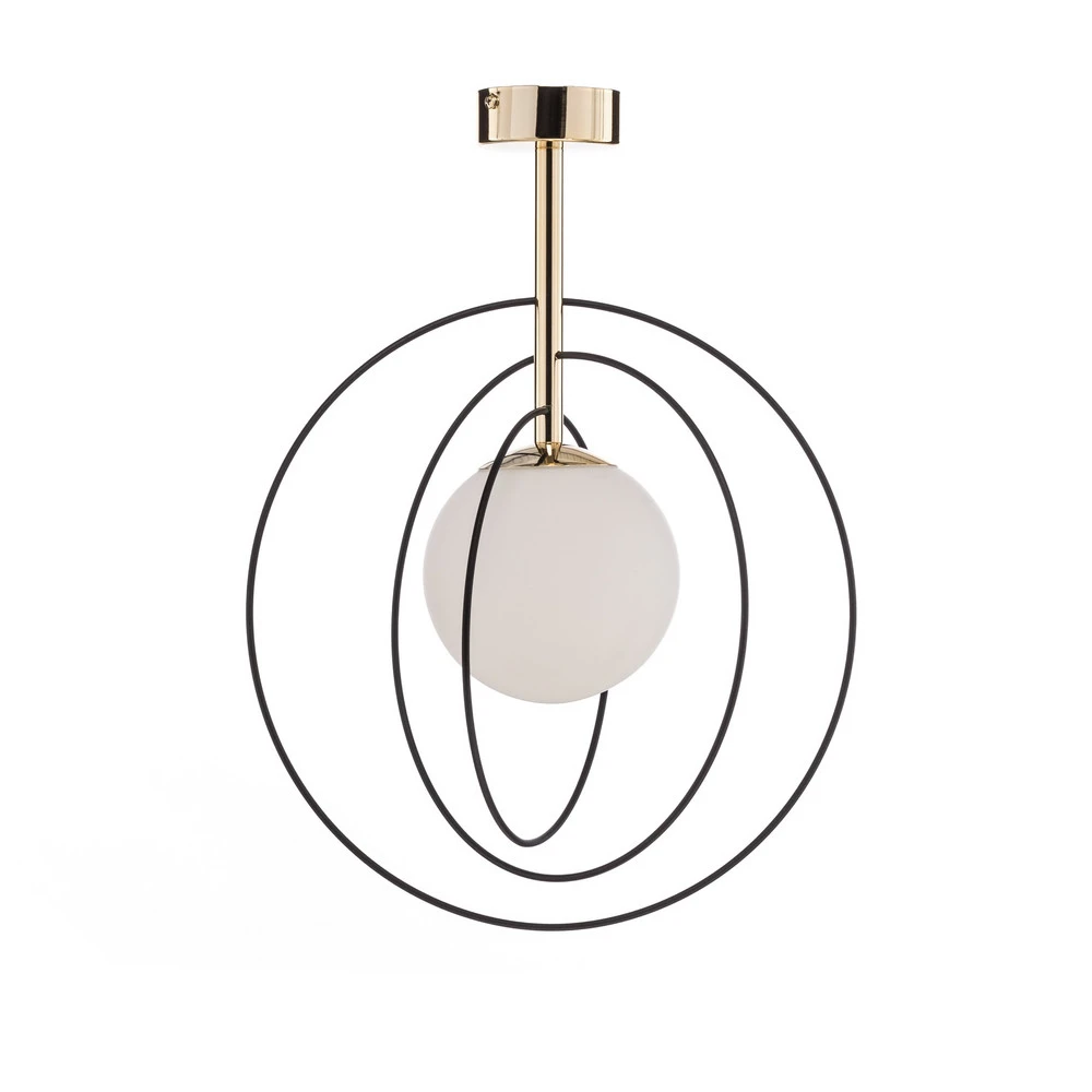 Euluna plafonnier Spinn, à 1 lampe, verre, Ø 35 cm (Carré 30x30cm)