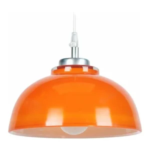 FLAMANDE - Suspension dôme verre orange | Garantie 2 Ans