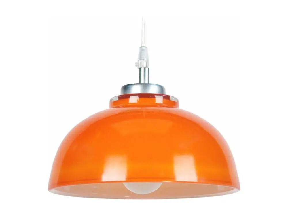FLAMANDE - Suspension dôme verre orange | Garantie 2 Ans